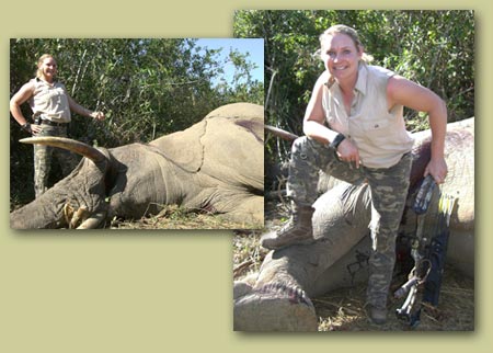 Teressa Groenewald-Hagerman bowhunting big-game elephant